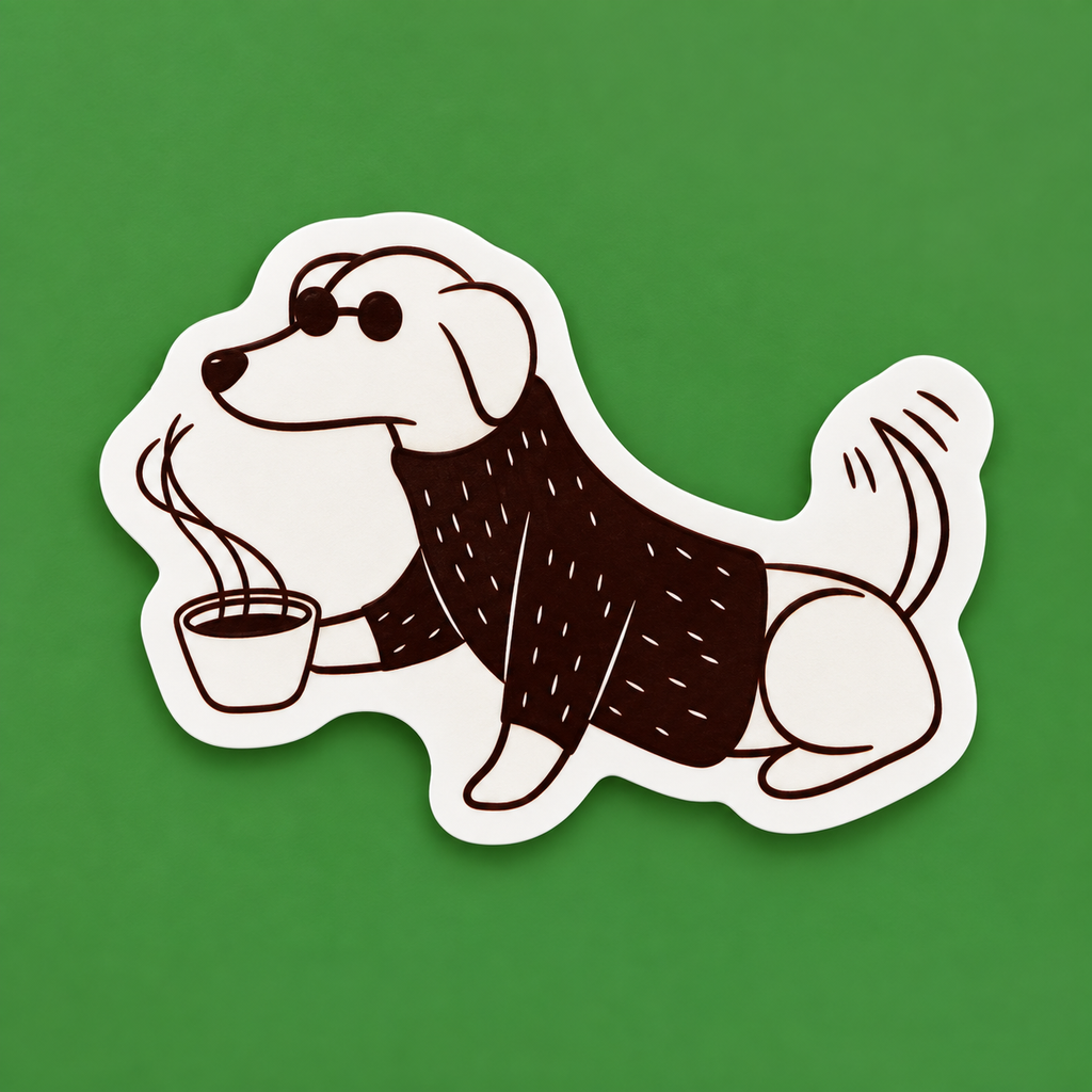 Bassottino Sticker Mascot